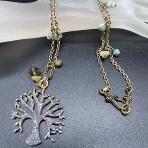 Necklace - Diamond Tree of Life, Bronze w/Vintage Pearls